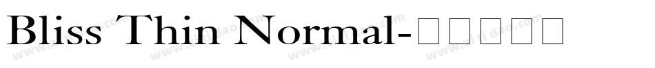 Bliss Thin Normal字体转换